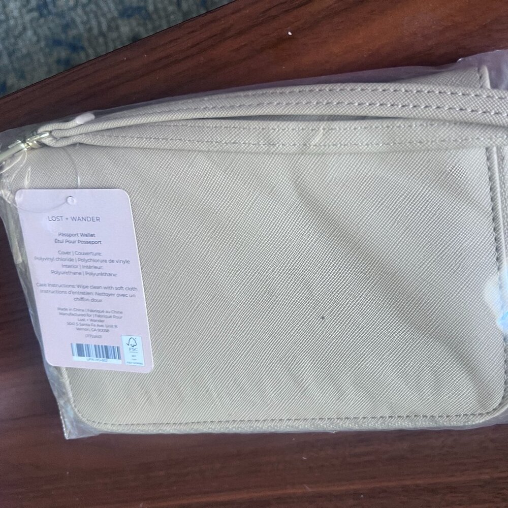 Lost + Wander Tan Passport Case and Wallet